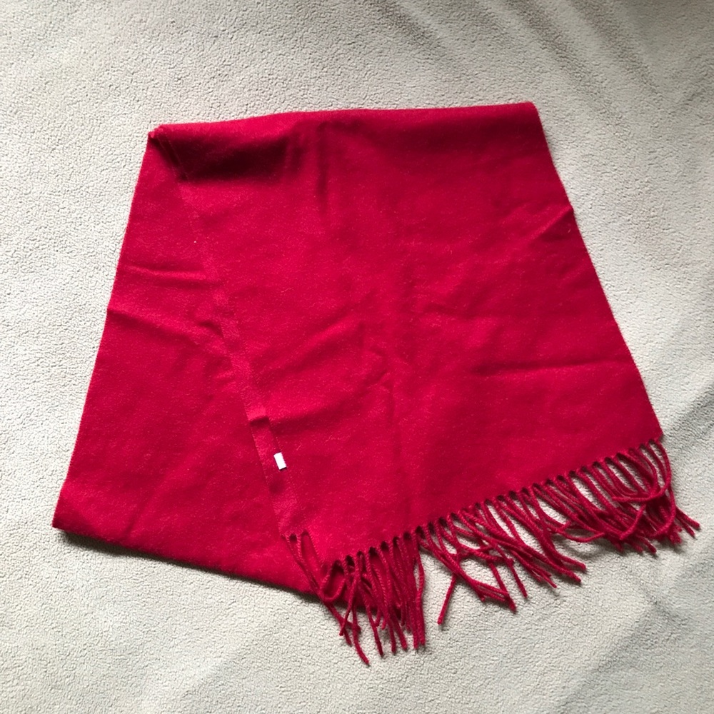 NWOT Red Wool & Cashmere Scarf